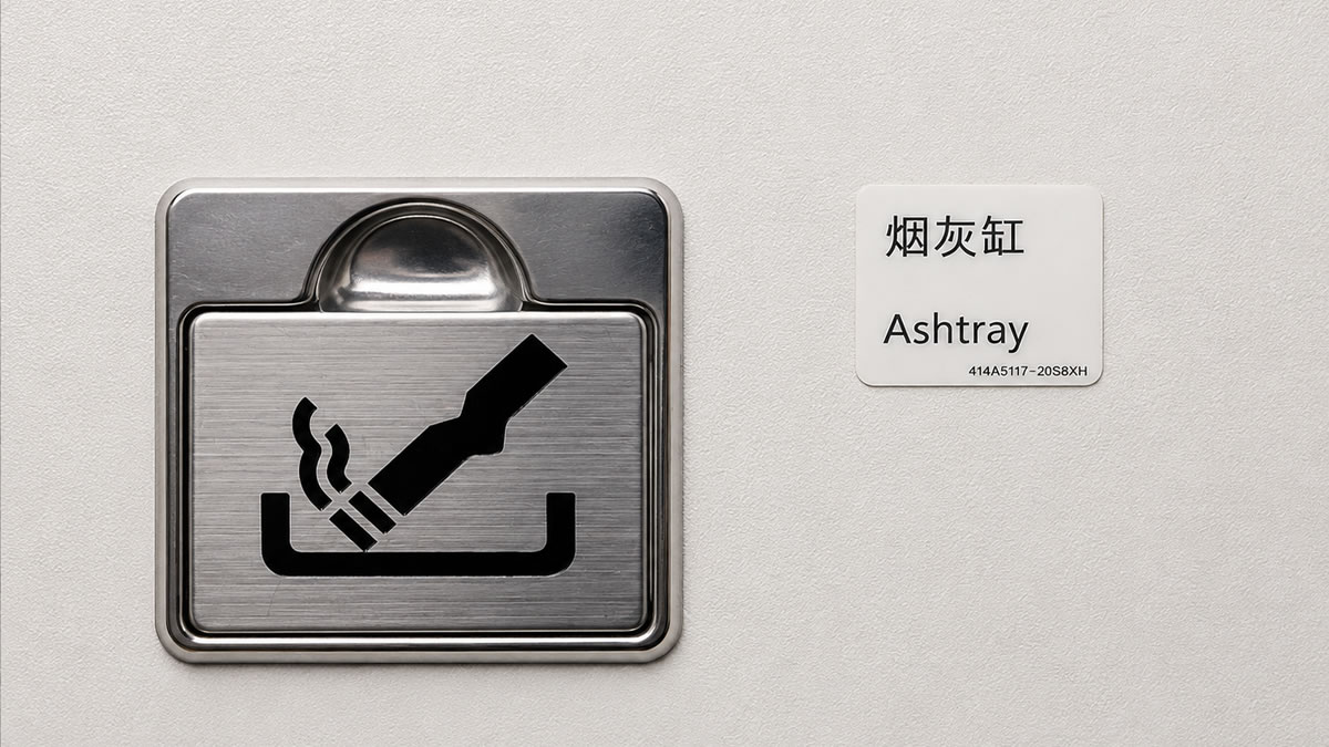 why airplanes still have ashtrays, airplane lavatory ashtray,